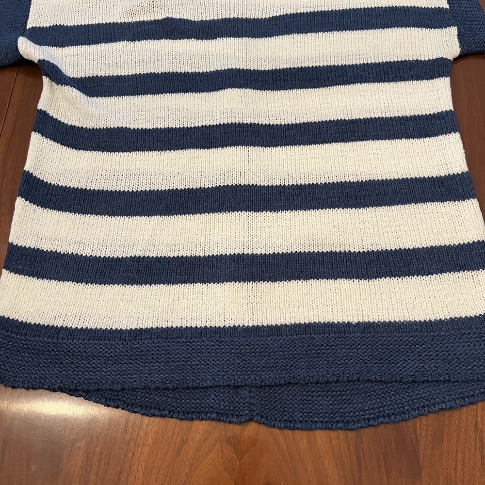 Striped Navy and White Sweater